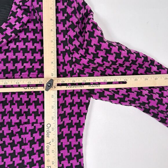 Vintage Mondi City Blazer Jacket Womens Size EUR 44 Wool Blend Houndstooth 90s - Picture 8 of 9